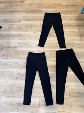 Abercrombie, kids Girls' Black Active Leggings - Pack of 3